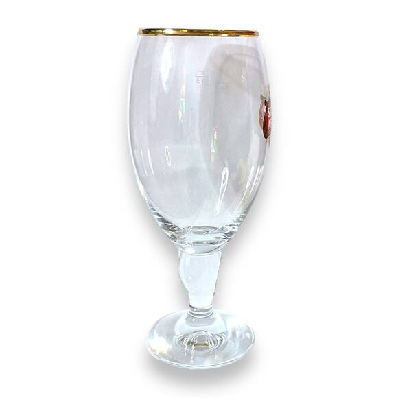 Stella Artois Beer Drinking Chalice Glass Gold Rim 50 CL Pub Goblet Stemmed - Picture 4 of 9